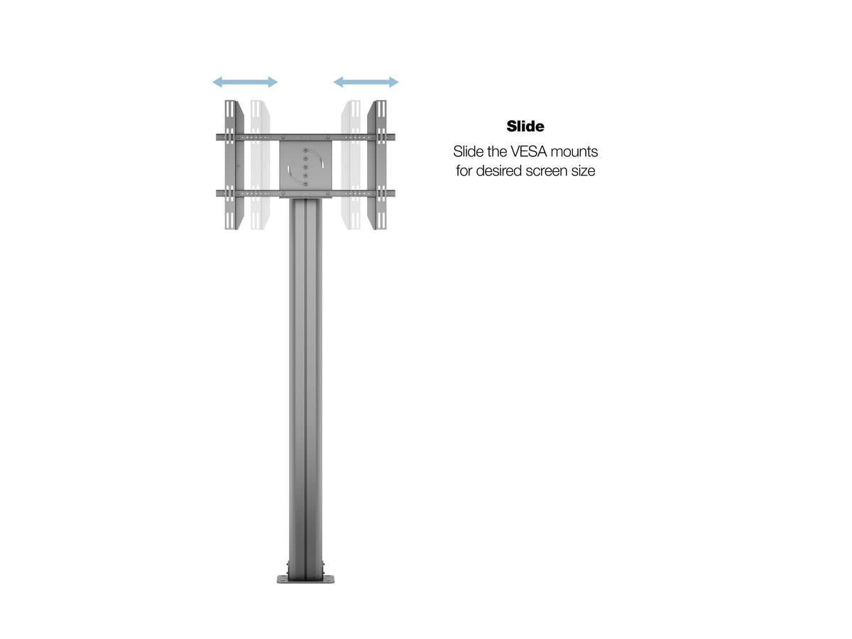 Multibrackets M 210 HD Single Black Floor Mount Stand for 55"-80" Screens | 7350105212239 Floor Stand Multibrackets