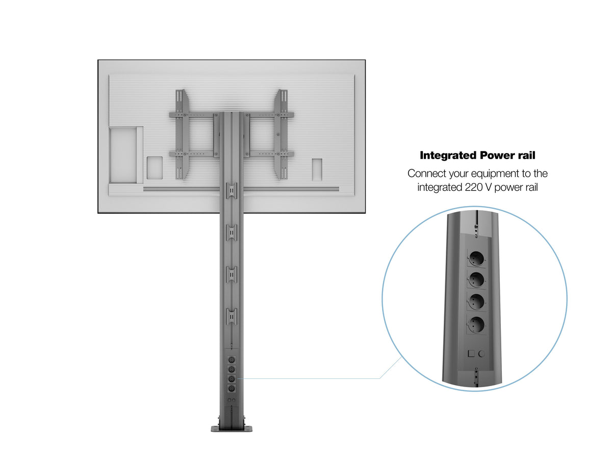 Multibrackets M 210 HD Single Black Floor Mount Stand for 55"-80" Screens | 7350105212239 Floor Stand Multibrackets