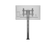 Multibrackets M 210 HD Single Black Floor Mount Stand for 55"-80" Screens | 7350105212239 Floor Stand Multibrackets