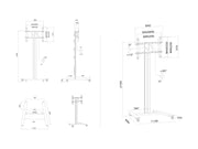 Multibrackets M 210 HD Single Black Mobile Floor Stand for 55"-80" Screens | 7350073735334 Floor Stand Multibrackets
