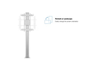 Multibrackets M 210 HD Single Silver Floor Mount Stand for 55"-80" Screens | 7350105212246 Floor Stand Multibrackets