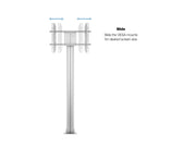 Multibrackets M 210 HD Single Silver Floor Mount Stand for 55"-80" Screens | 7350105212246 Floor Stand Multibrackets