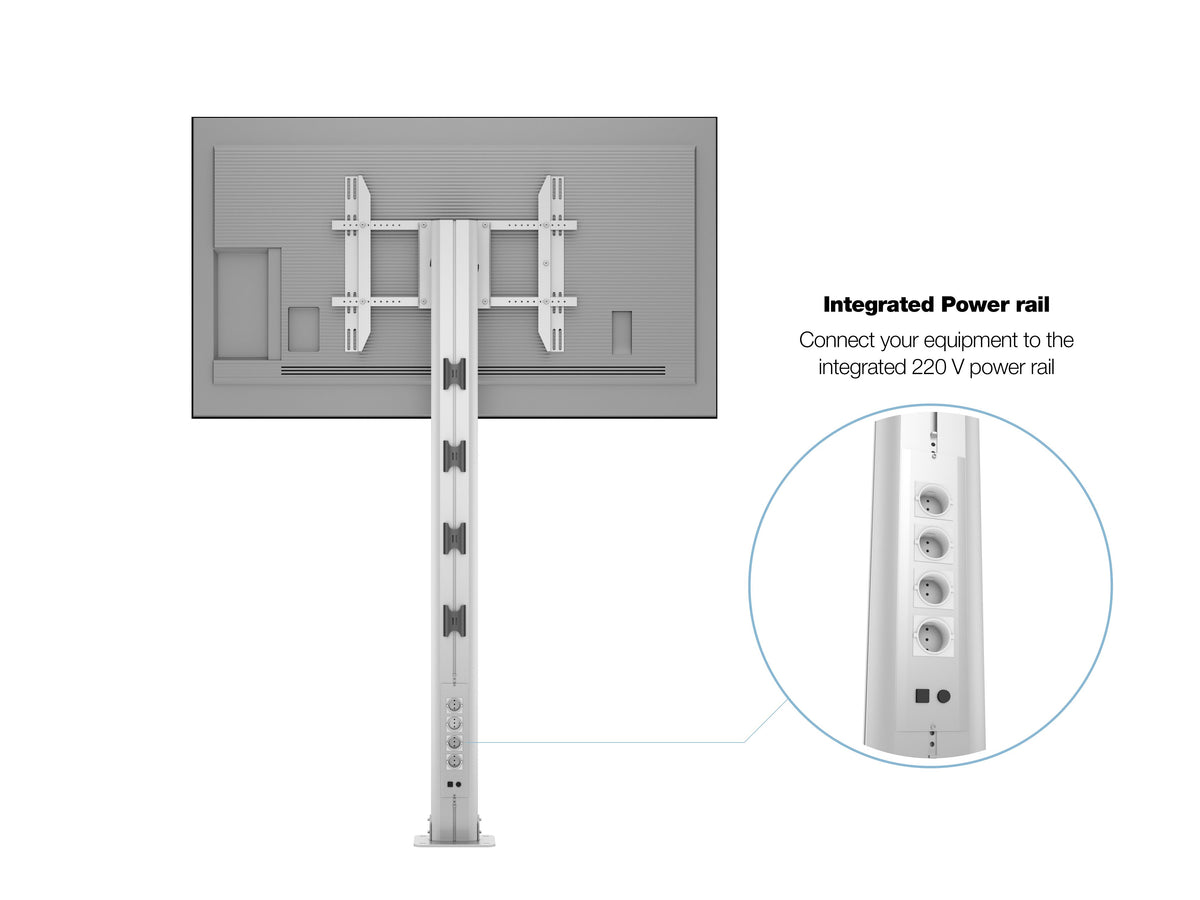 Multibrackets M 210 HD Single Silver Floor Mount Stand for 55"-80" Screens | 7350105212246 Floor Stand Multibrackets