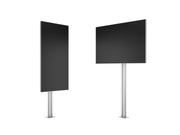 Multibrackets M 210 HD Single Silver Floor Mount Stand for 55"-80" Screens | 7350105212246 Floor Stand Multibrackets