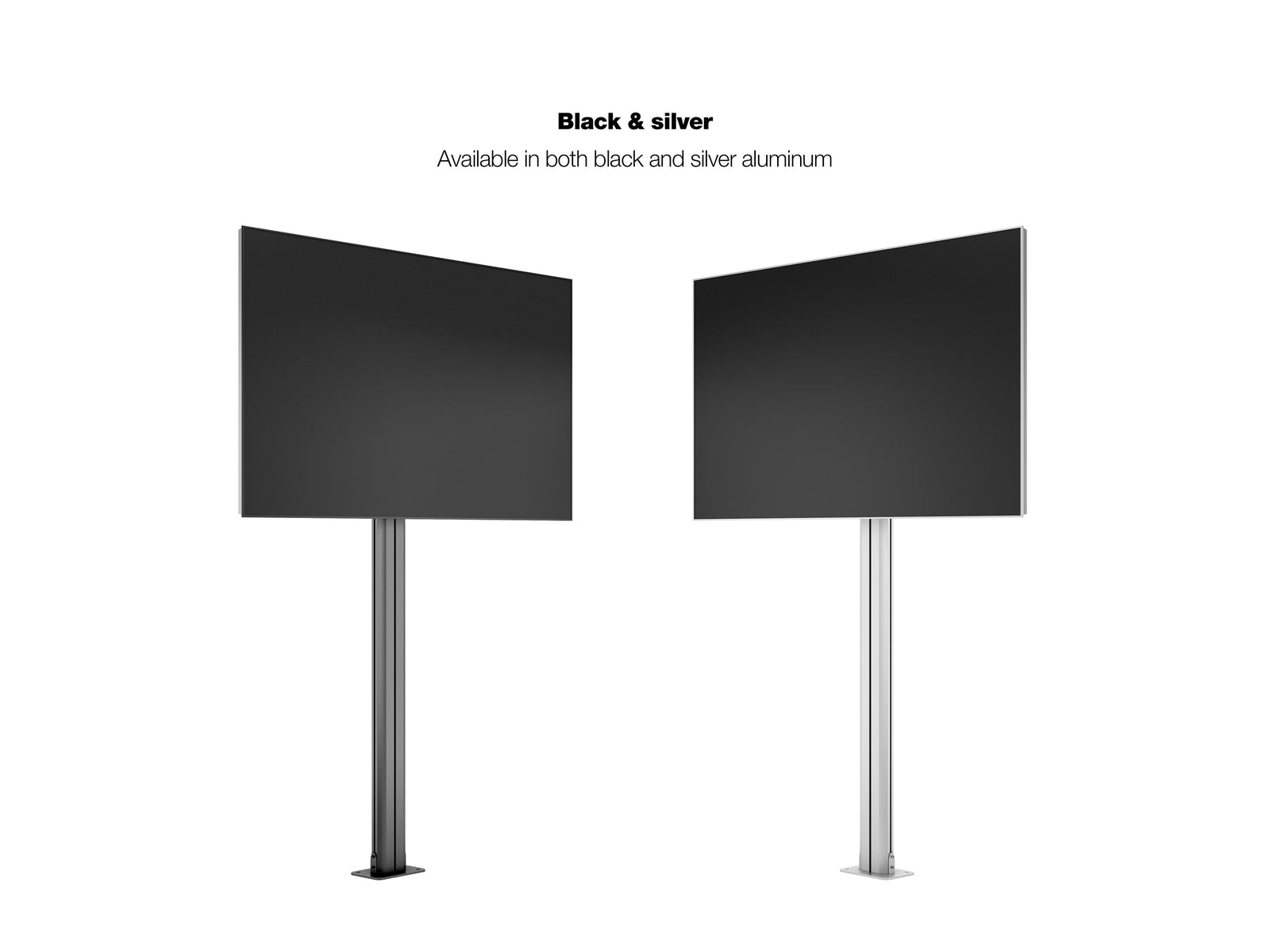 Multibrackets M 210 HD Single Silver Floor Mount Stand for 55"-80" Screens | 7350105212246 Floor Stand Multibrackets