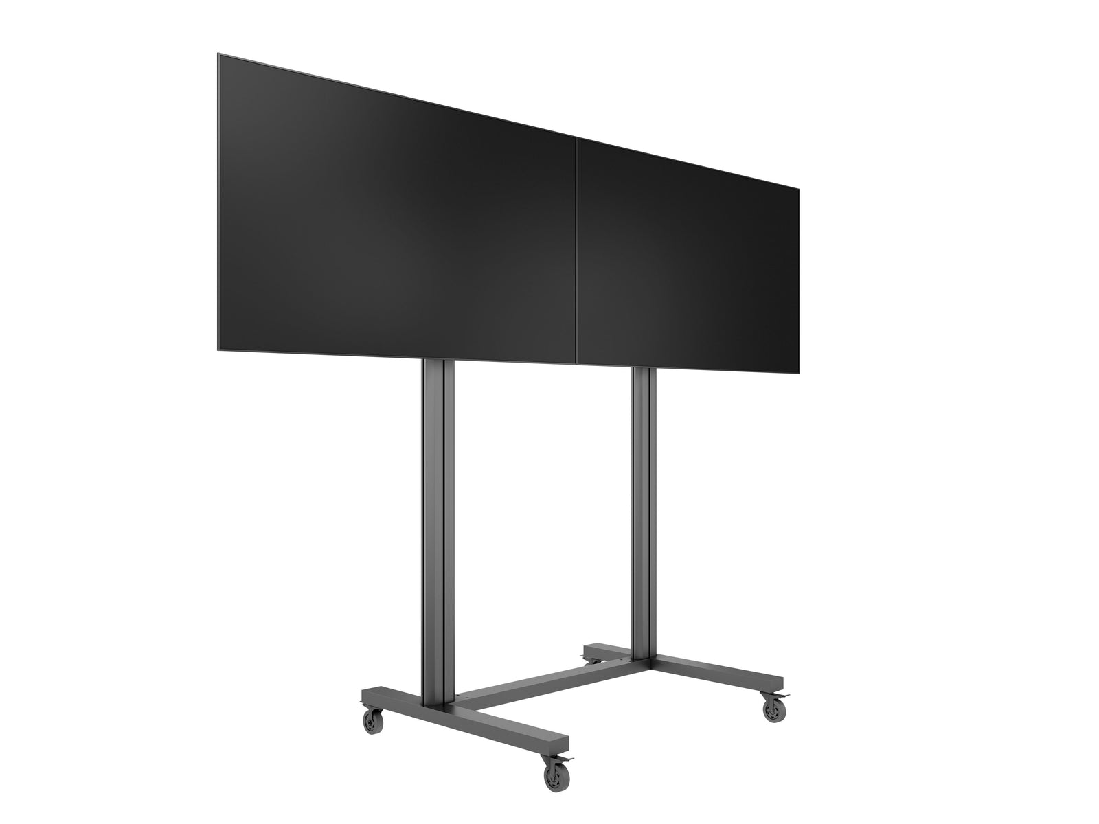 Multibrackets M 210 Triple Pillar Dual Screen Mobile Floor Stand for 50"-77" Screens | 7350073733019 Floor Stand Multibrackets