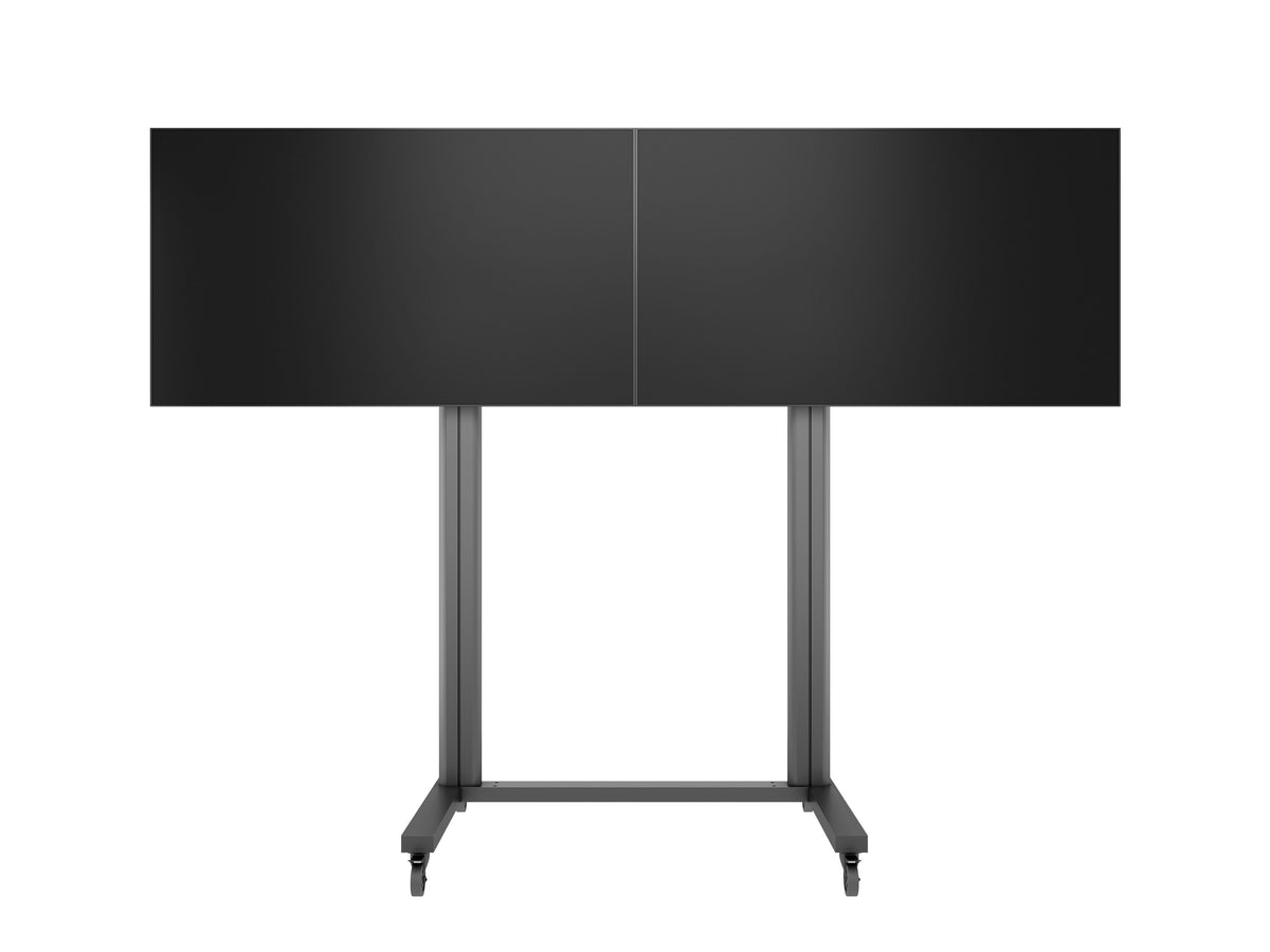 Multibrackets M 210 Triple Pillar Dual Screen Mobile Floor Stand for 50"-77" Screens | 7350073733019 Floor Stand Multibrackets