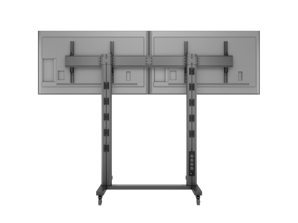 Multibrackets M 210 Triple Pillar Dual Screen Mobile Floor Stand for 50"-77" Screens | 7350073733019 Floor Stand Multibrackets