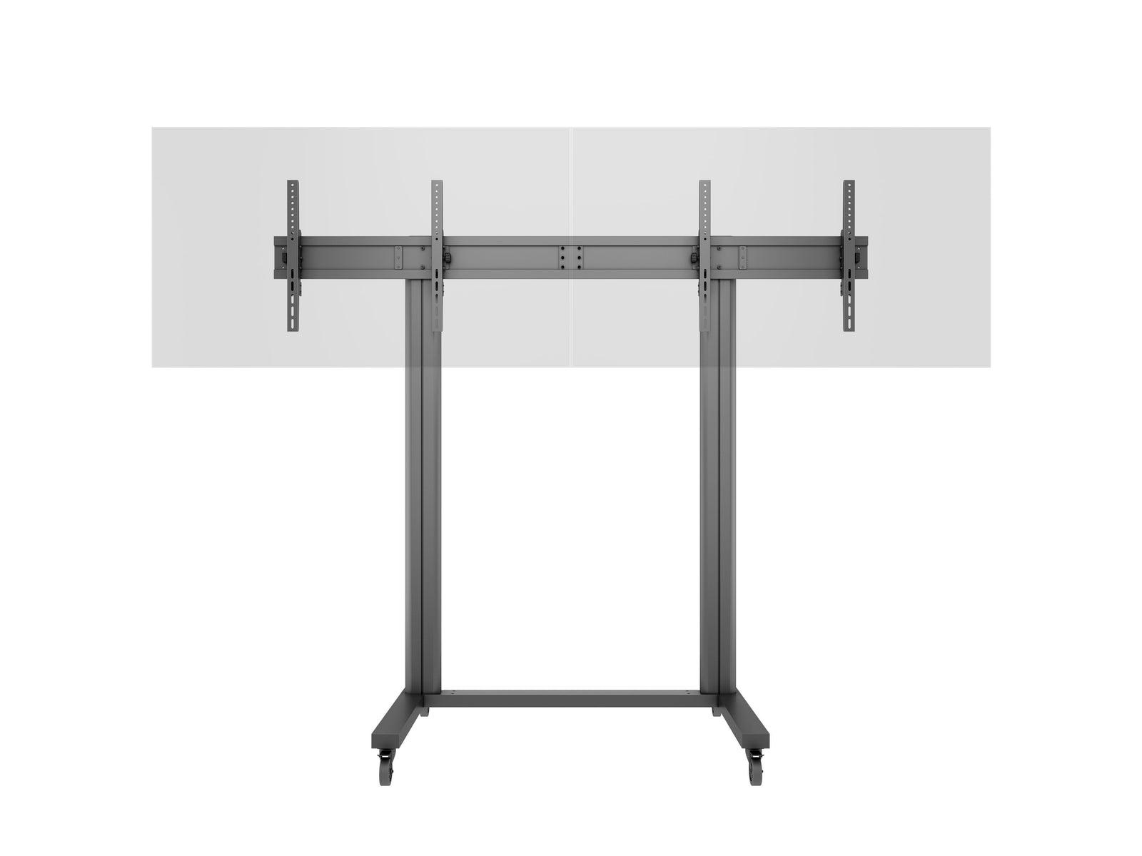 Multibrackets M 210 Triple Pillar Dual Screen Mobile Floor Stand for 50"-77" Screens | 7350073733019 Floor Stand Multibrackets