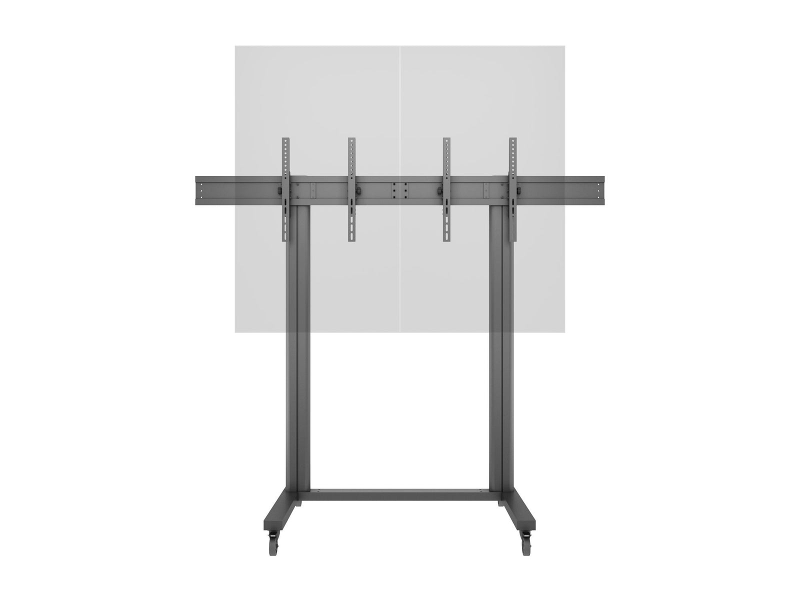 Multibrackets M 210 Triple Pillar Dual Screen Mobile Floor Stand for 50"-77" Screens | 7350073733019 Floor Stand Multibrackets