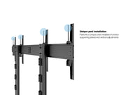 Multibrackets M 210 Triple Pillar Dual Screen Mobile Floor Stand for 50"-77" Screens | 7350073733019