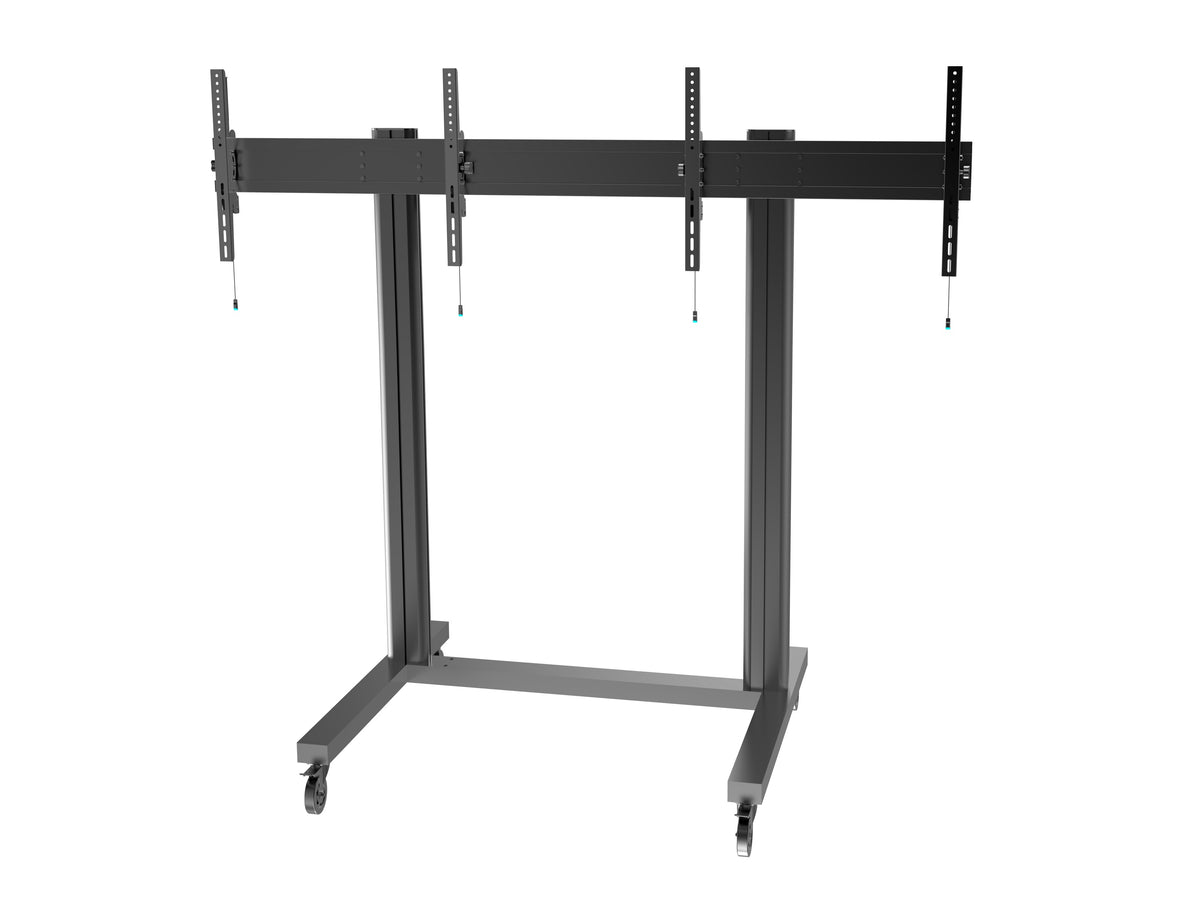 Multibrackets M 210 Triple Pillar Dual Screen Mobile Floor Stand for 50"-77" Screens | 7350073733019 Floor Stand Multibrackets