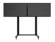 Multibrackets M 210 Triple Pillar Dual Screen Mobile Floor Stand for 50"-77" Screens | 7350073733019 Floor Stand Multibrackets