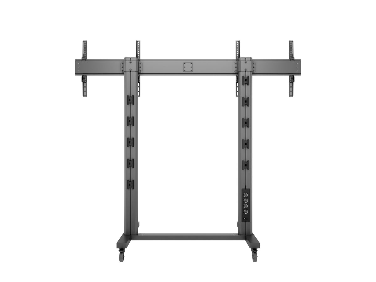 Multibrackets M 210 Triple Pillar Dual Screen Mobile Floor Stand for 50"-77" Screens | 7350073733019 Floor Stand Multibrackets