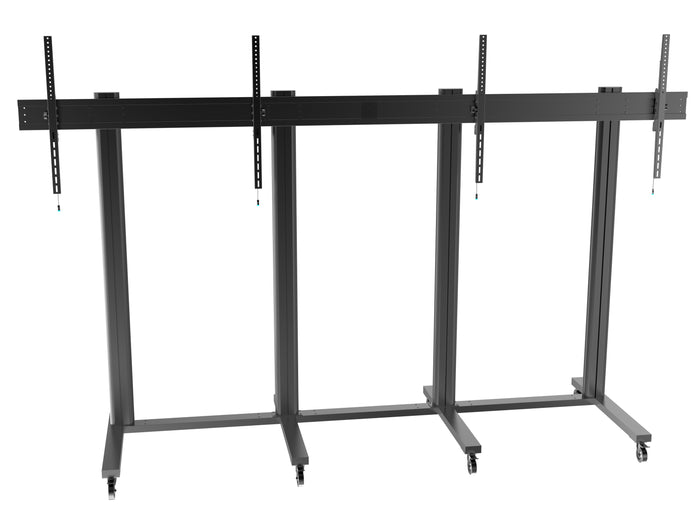 Multibrackets M 210 Triple Pillar Dual Screen Mobile Floor Stand for 70"-110" Screens | 7350073733026 Floor Stand Multibrackets