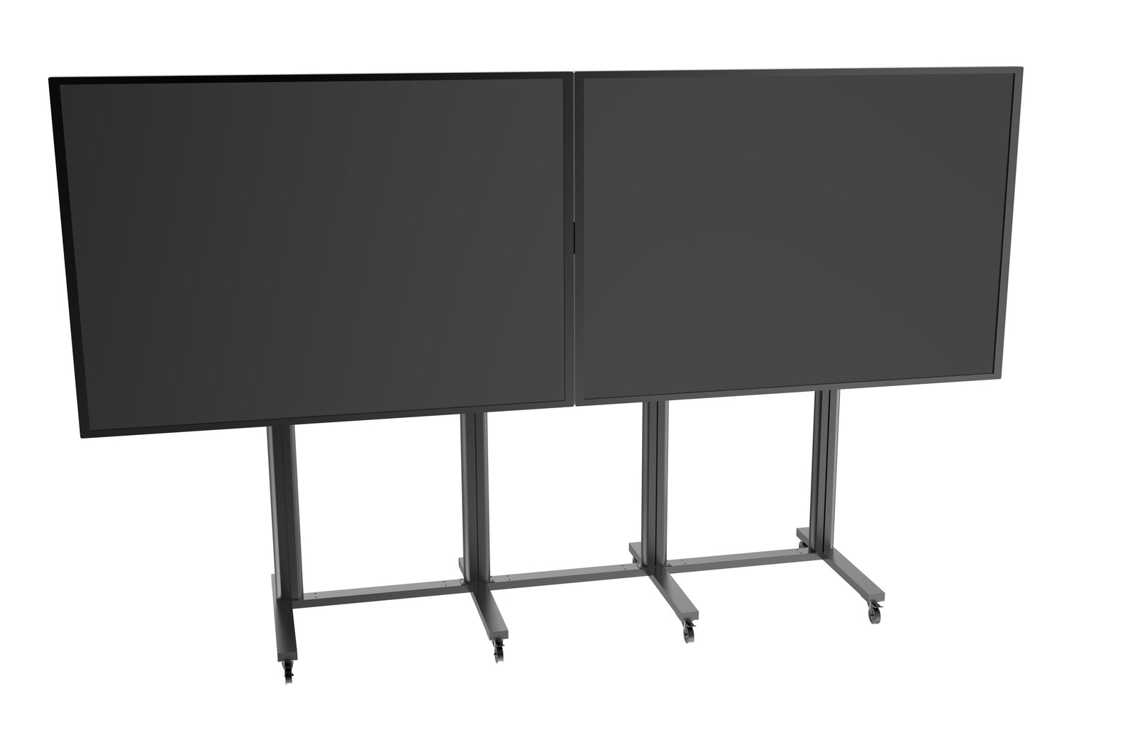 Multibrackets M 210 Triple Pillar Dual Screen Mobile Floor Stand for 70"-110" Screens | 7350073733026 Floor Stand Multibrackets