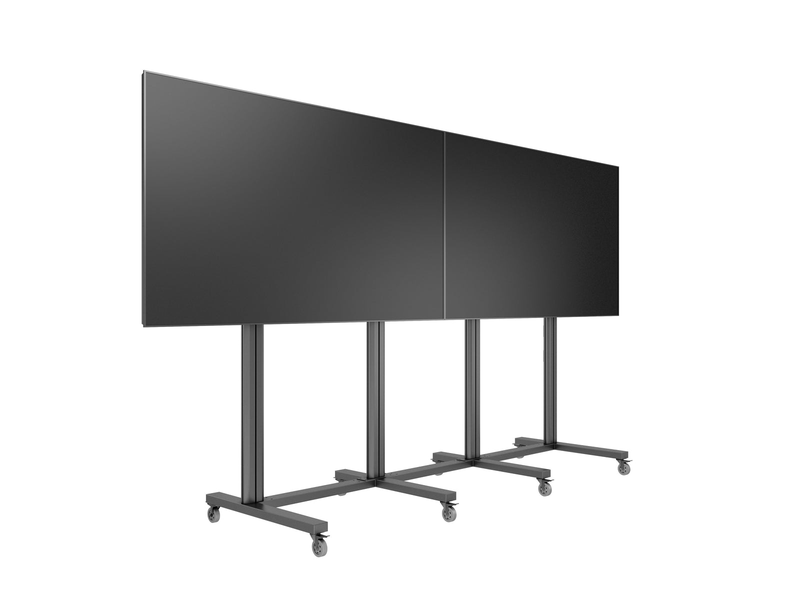 Multibrackets M 210 Triple Pillar Dual Screen Mobile Floor Stand for 70"-110" Screens | 7350073733026 Floor Stand Multibrackets