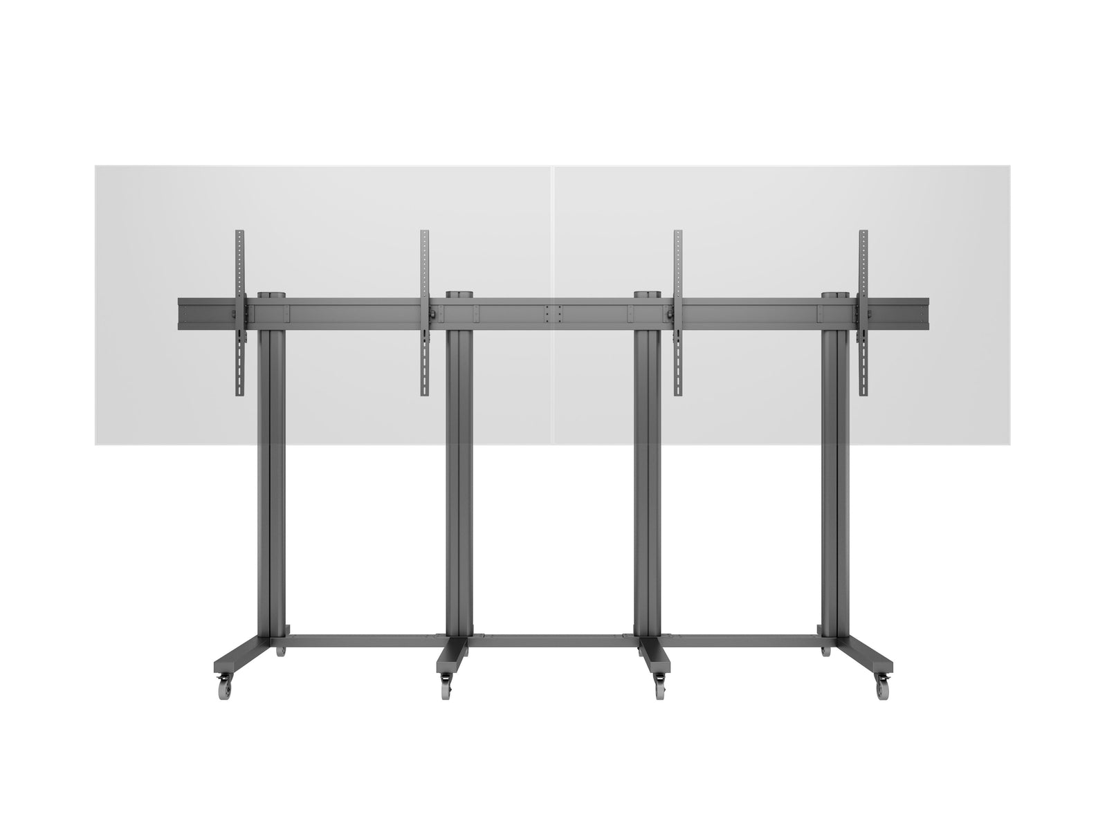 Multibrackets M 210 Triple Pillar Dual Screen Mobile Floor Stand for 70"-110" Screens | 7350073733026 Floor Stand Multibrackets