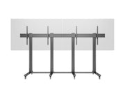 Multibrackets M 210 Triple Pillar Dual Screen Mobile Floor Stand for 70"-110" Screens | 7350073733026 Floor Stand Multibrackets