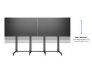 Multibrackets M 210 Triple Pillar Dual Screen Mobile Floor Stand for 70"-110" Screens | 7350073733026 Floor Stand Multibrackets