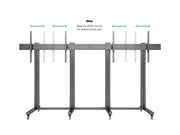 Multibrackets M 210 Triple Pillar Dual Screen Mobile Floor Stand for 70"-110" Screens | 7350073733026 Floor Stand Multibrackets