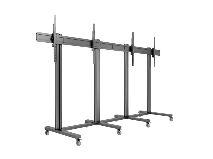 Multibrackets M 210 Triple Pillar Dual Screen Mobile Floor Stand for 70"-110" Screens | 7350073733026 Floor Stand Multibrackets