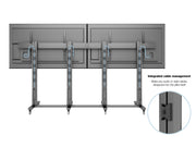 Multibrackets M 210 Triple Pillar Dual Screen Mobile Floor Stand for 70"-110" Screens | 7350073733026 Floor Stand Multibrackets