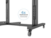 Multibrackets M 210 Triple Pillar Dual Screen Mobile Floor Stand for 70"-110" Screens | 7350073733026 Floor Stand Multibrackets