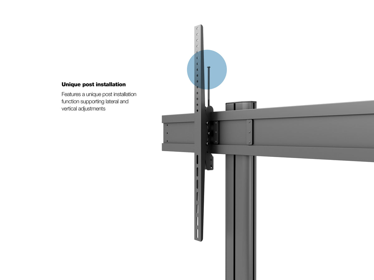 Multibrackets M 210 Triple Pillar Dual Screen Mobile Floor Stand for 70"-110" Screens | 7350073733026 Floor Stand Multibrackets