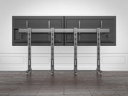 Multibrackets M 210 Triple Pillar Dual Screen Mobile Floor Stand for 70"-110" Screens | 7350073733026 Floor Stand Multibrackets
