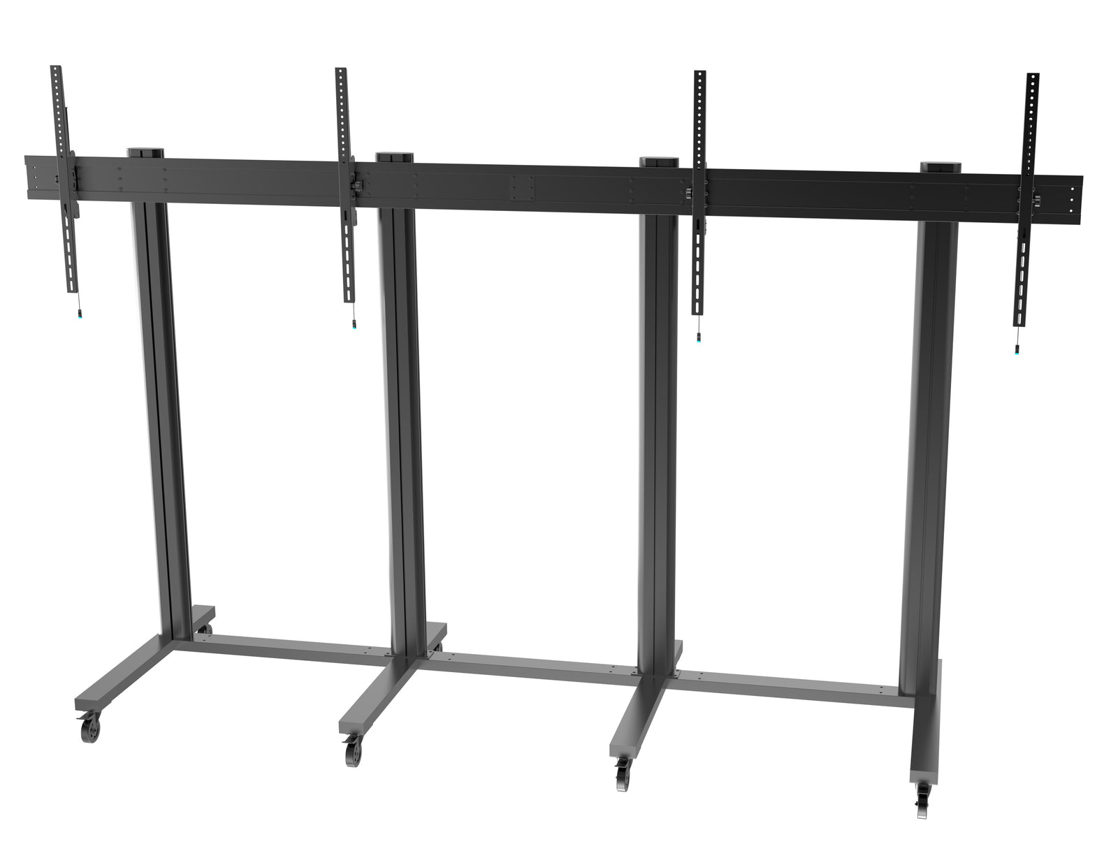 Multibrackets M 210 Triple Pillar Dual Screen Mobile Floor Stand for 70"-110" Screens | 7350073733026 Floor Stand Multibrackets