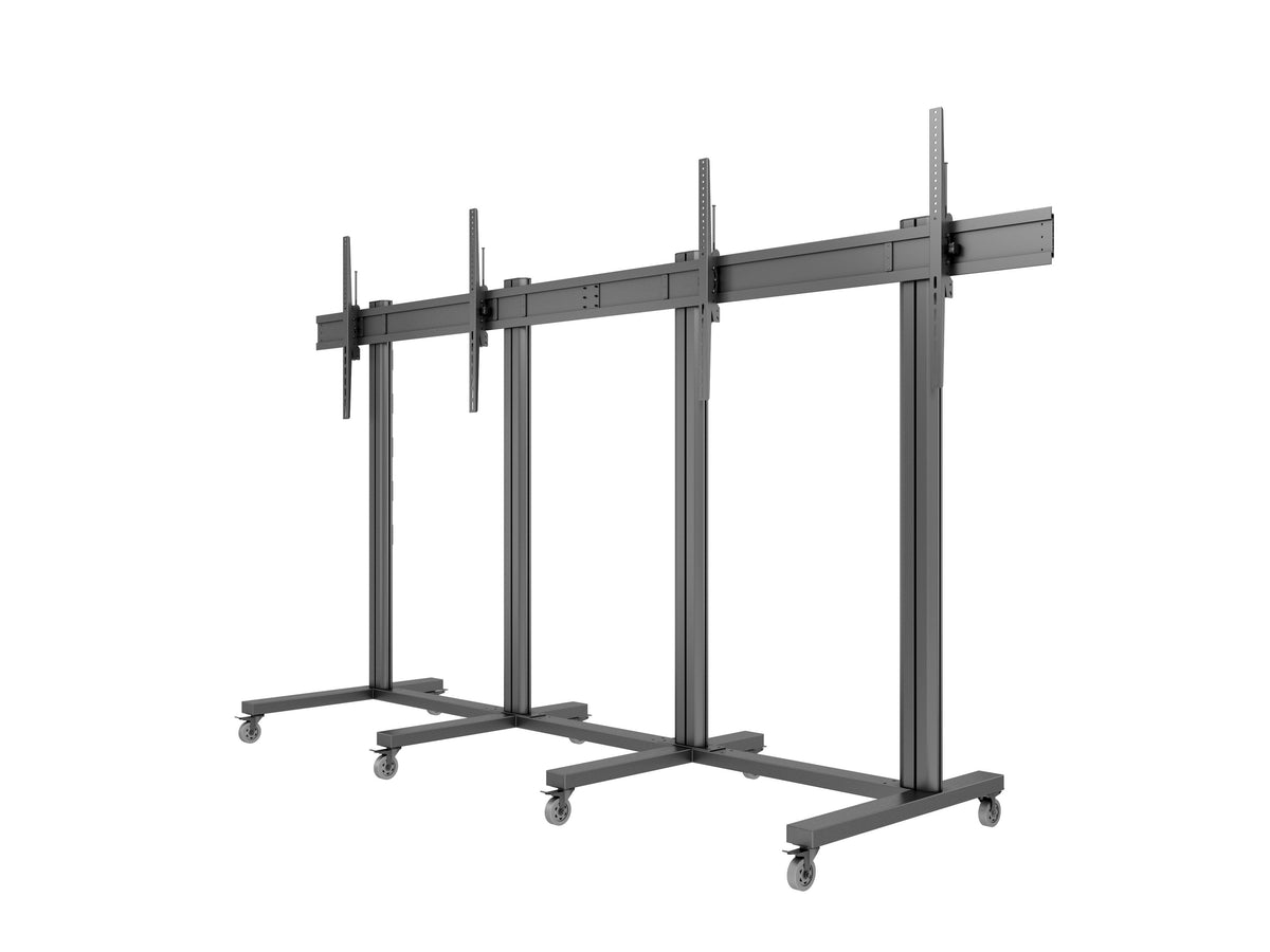 Multibrackets M 210 Triple Pillar Dual Screen Mobile Floor Stand for 70"-110" Screens | 7350073733026 Floor Stand Multibrackets
