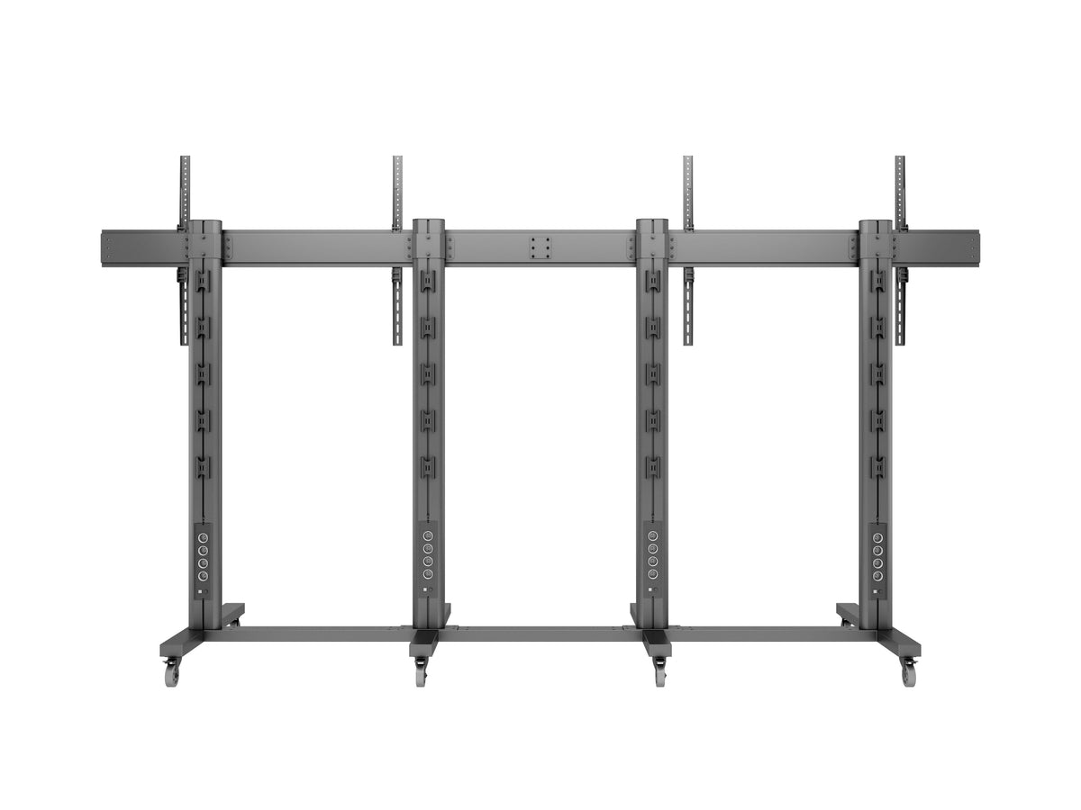 Multibrackets M 210 Triple Pillar Dual Screen Mobile Floor Stand for 70"-110" Screens | 7350073733026 Floor Stand Multibrackets