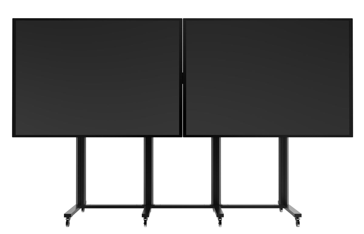 Multibrackets M 210 Triple Pillar Dual Screen Mobile Floor Stand for 70"-110" Screens | 7350073733026 Floor Stand Multibrackets