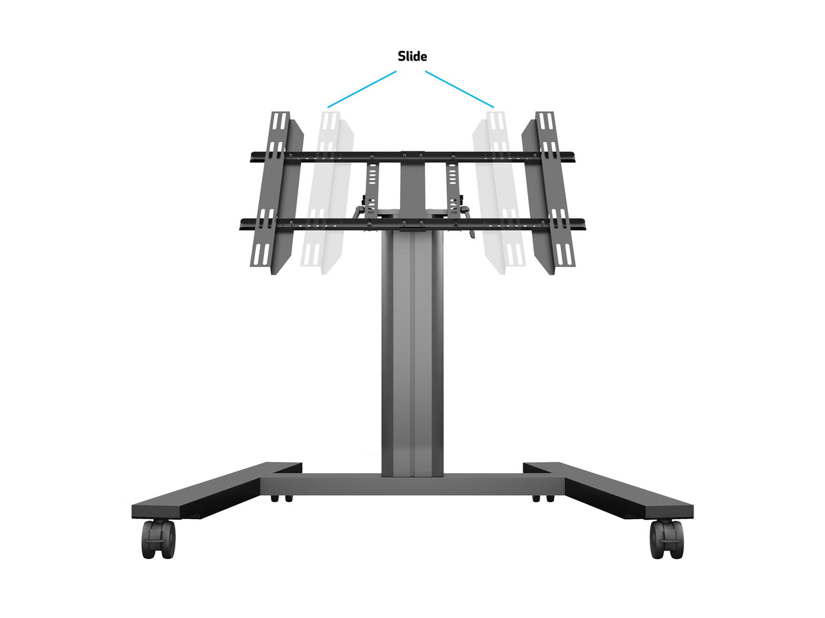 Multibrackets M 80 HD Single Black Mobile Floor Stand for 32"-55" Screens | 7350073736812 Floor Stand Multibrackets