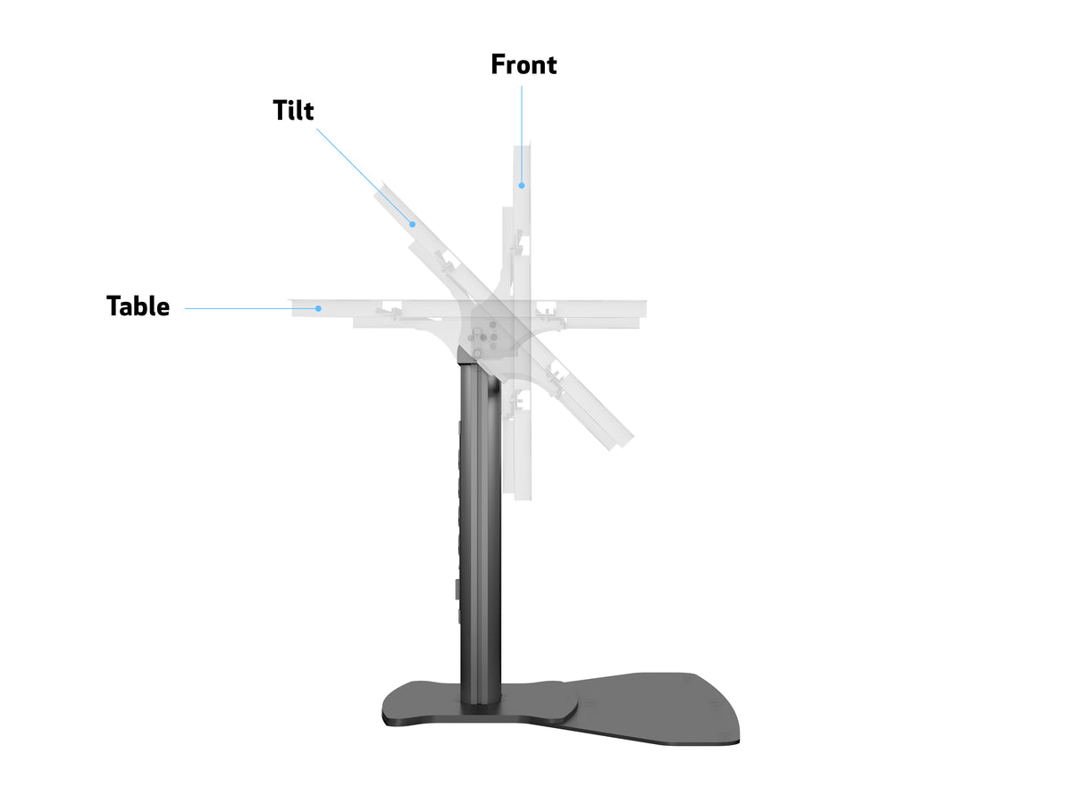 Multibrackets M 80 HD Single Black Tilt & Table Floor Stand for 32"-55" Screens | 7350073736799 Floor Stand Multibrackets