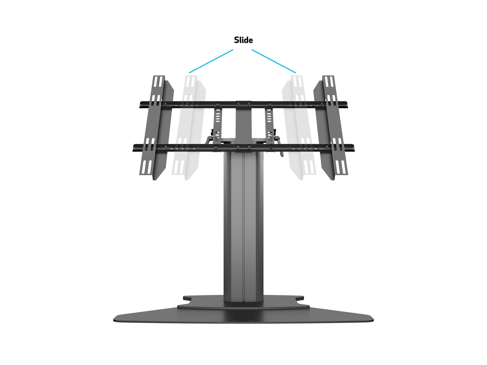 Multibrackets M 80 HD Single Black Tilt & Table Floor Stand for 32"-55" Screens | 7350073736799 Floor Stand Multibrackets