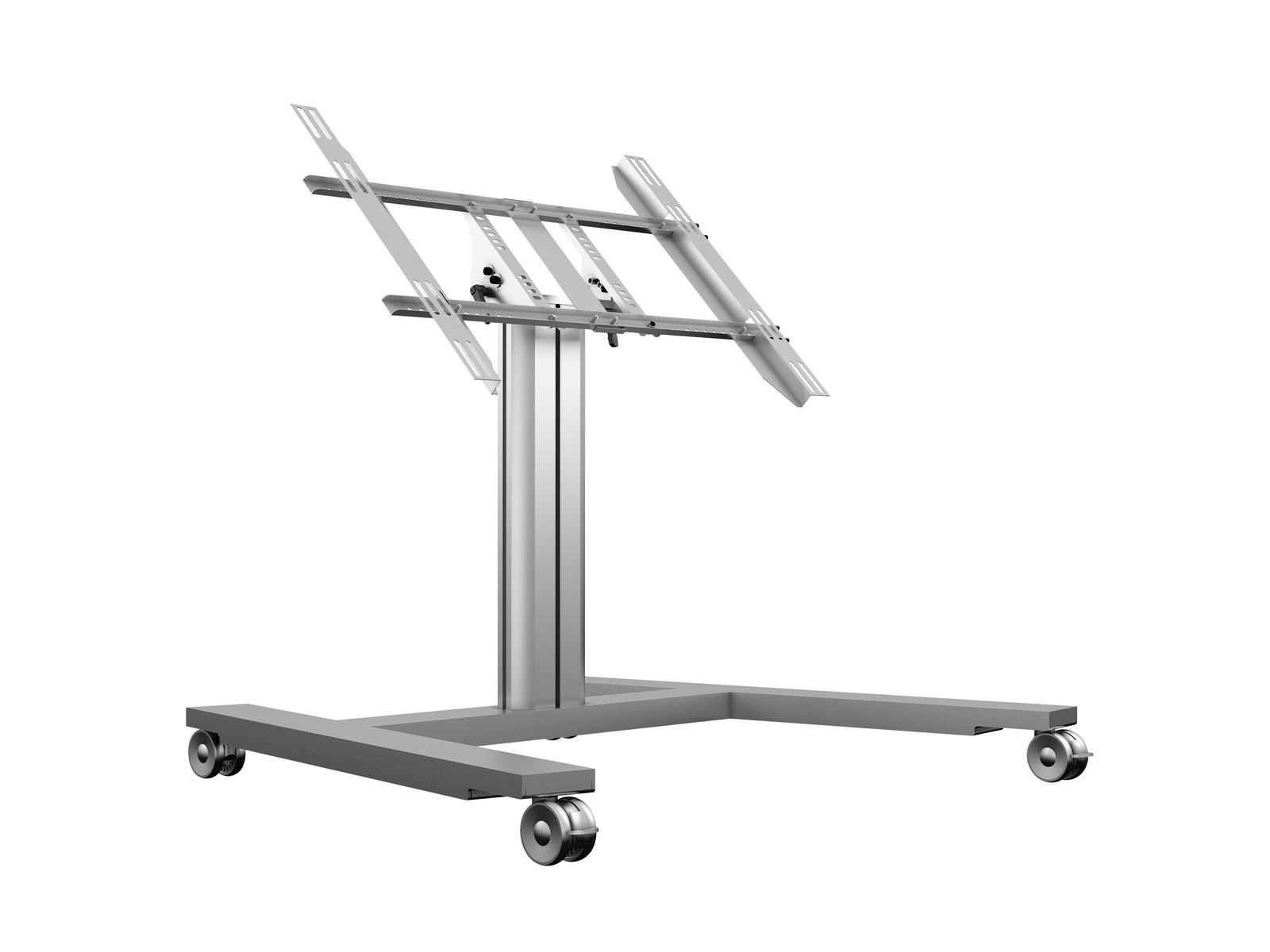 Multibrackets M 80 HD Single Silver Mobile Floor Stand for 32"-55" Screens | 7350073736829 Floor Stand Multibrackets