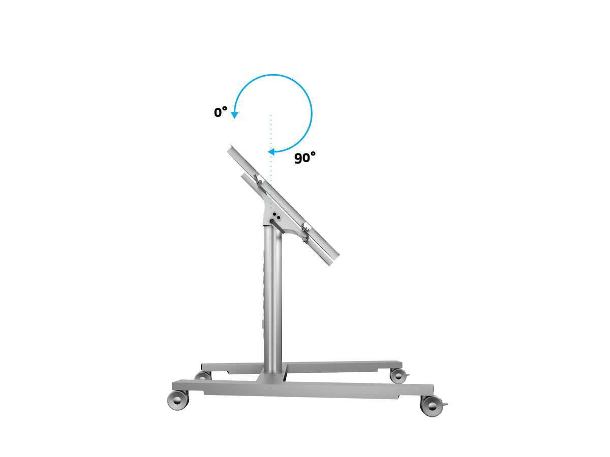 Multibrackets M 80 HD Single Silver Mobile Floor Stand for 32"-55" Screens | 7350073736829 Floor Stand Multibrackets