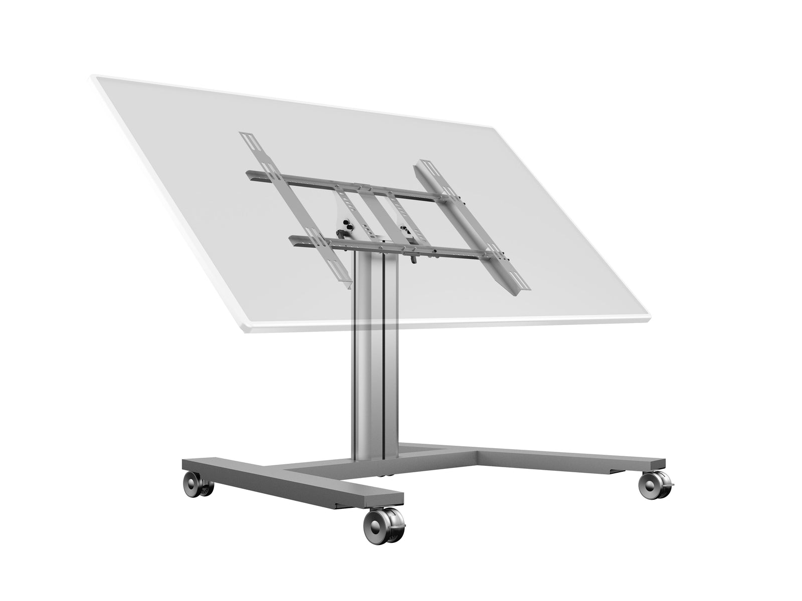 Multibrackets M 80 HD Single Silver Mobile Floor Stand for 32"-55" Screens | 7350073736829 Floor Stand Multibrackets