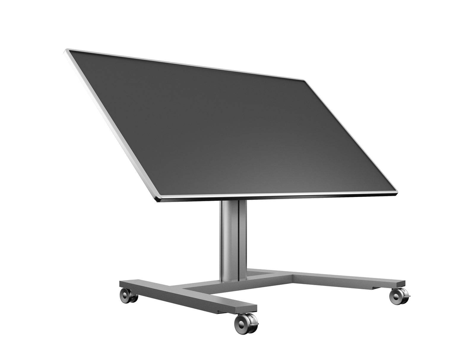 Multibrackets M 80 HD Single Silver Mobile Floor Stand for 32"-55" Screens | 7350073736829 Floor Stand Multibrackets