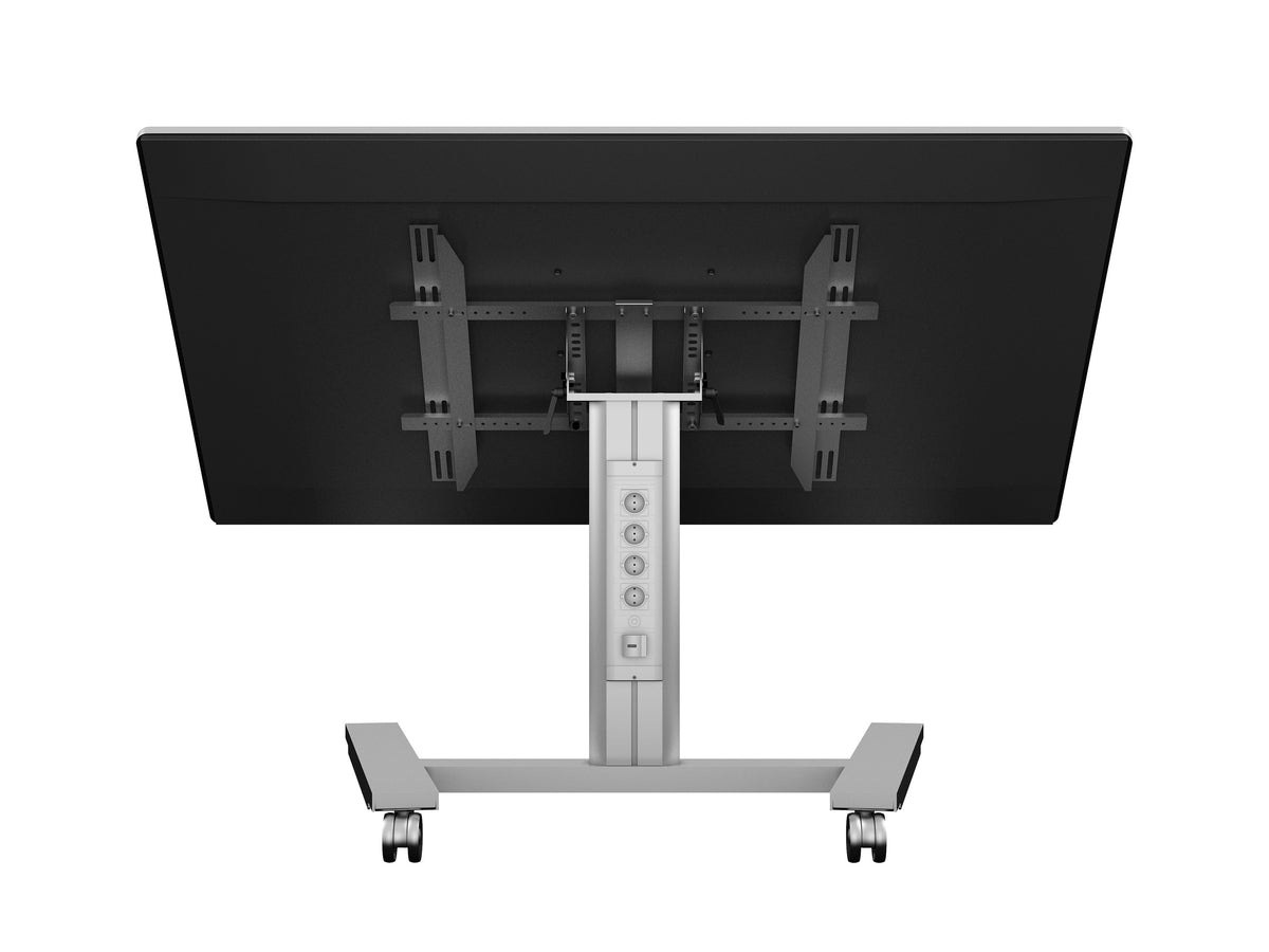 Multibrackets M 80 HD Single Silver Mobile Floor Stand for 32"-55" Screens | 7350073736829 Floor Stand Multibrackets