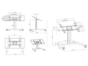 Multibrackets M 80 HD Single Silver Mobile Floor Stand for 32"-55" Screens | 7350073736829 Floor Stand Multibrackets