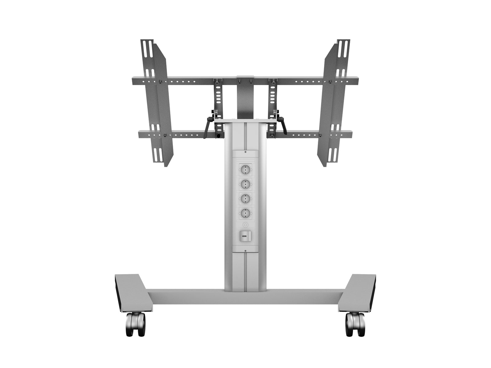 Multibrackets M 80 HD Single Silver Mobile Floor Stand for 32"-55" Screens | 7350073736829 Floor Stand Multibrackets