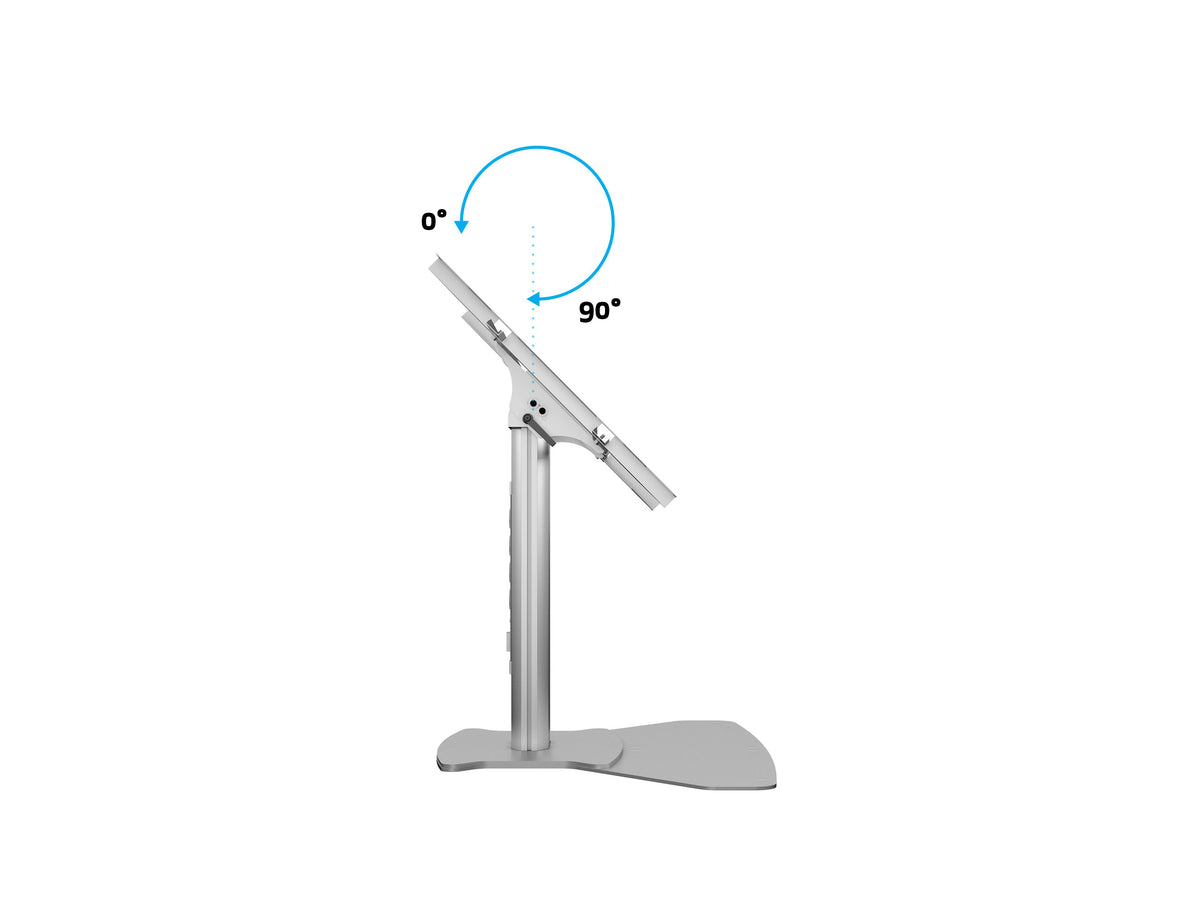 Multibrackets M 80 HD Single Silver Tilt & Table Floor Stand for 32"-55" Screens | 7350073736805 Floor Stand Multibrackets