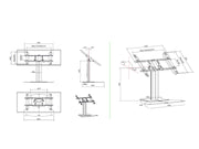 Multibrackets M 80 HD Single Silver Tilt & Table Floor Stand for 32"-55" Screens | 7350073736805 Floor Stand Multibrackets