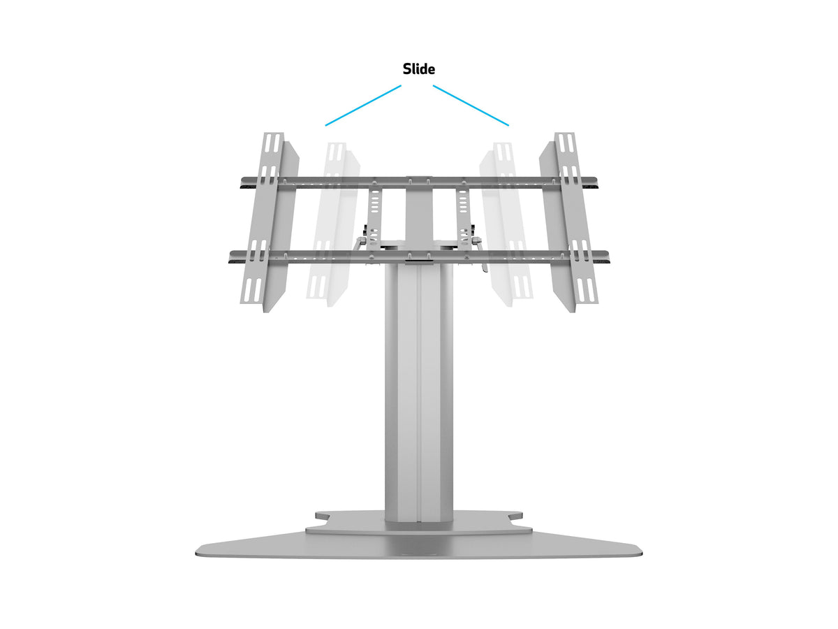 Multibrackets M 80 HD Single Silver Tilt & Table Floor Stand for 32"-55" Screens | 7350073736805 Floor Stand Multibrackets
