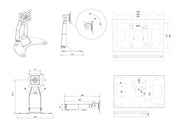 Multibrackets M Adjustable Table Stand for Samsung QB13R & QB13R-T 13" Displays | 7350105212543