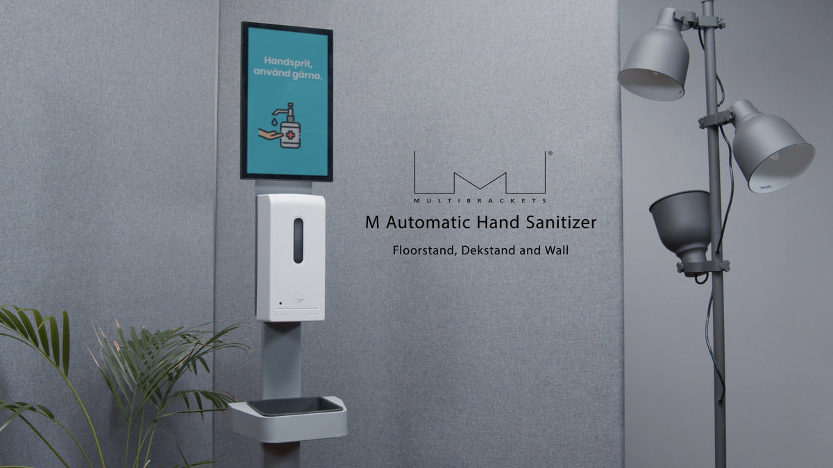 Multibrackets M Automatic Touchless Hand Sanitizer Floorstand with 9"-13" Screen Mount | 7350073739646 Mount Accessories Multibrackets