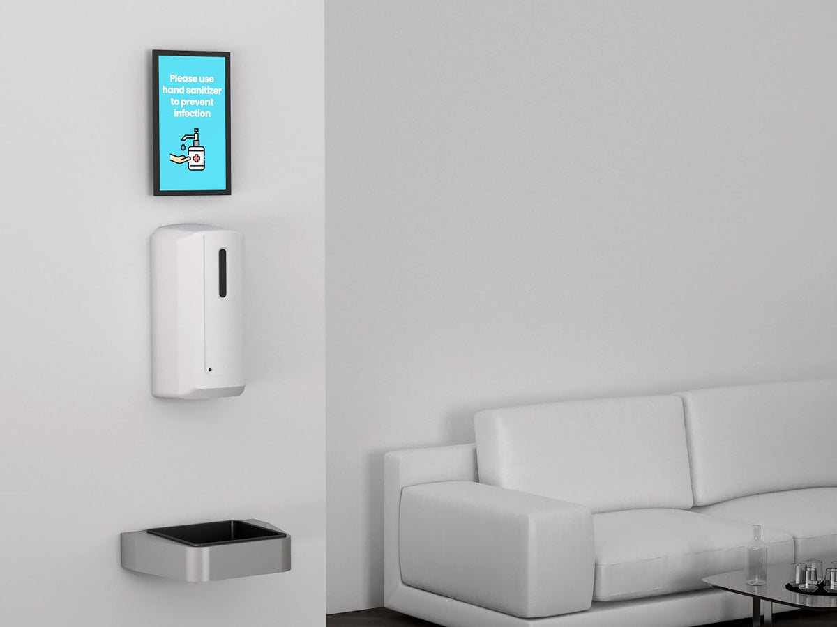 Multibrackets M Automatic Touchless Hand Sanitizer & Soap Dispenser 1000ml - White | 7350073739622 Mount Accessories Multibrackets